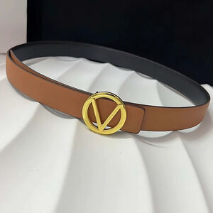 Faux Leather Reversible V Belt - White, Black, Red, Brown and Tan